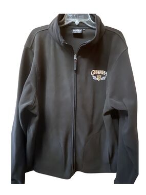 Guinness Official Merchandise Black Full Zip Fleece Jacket Size XXL